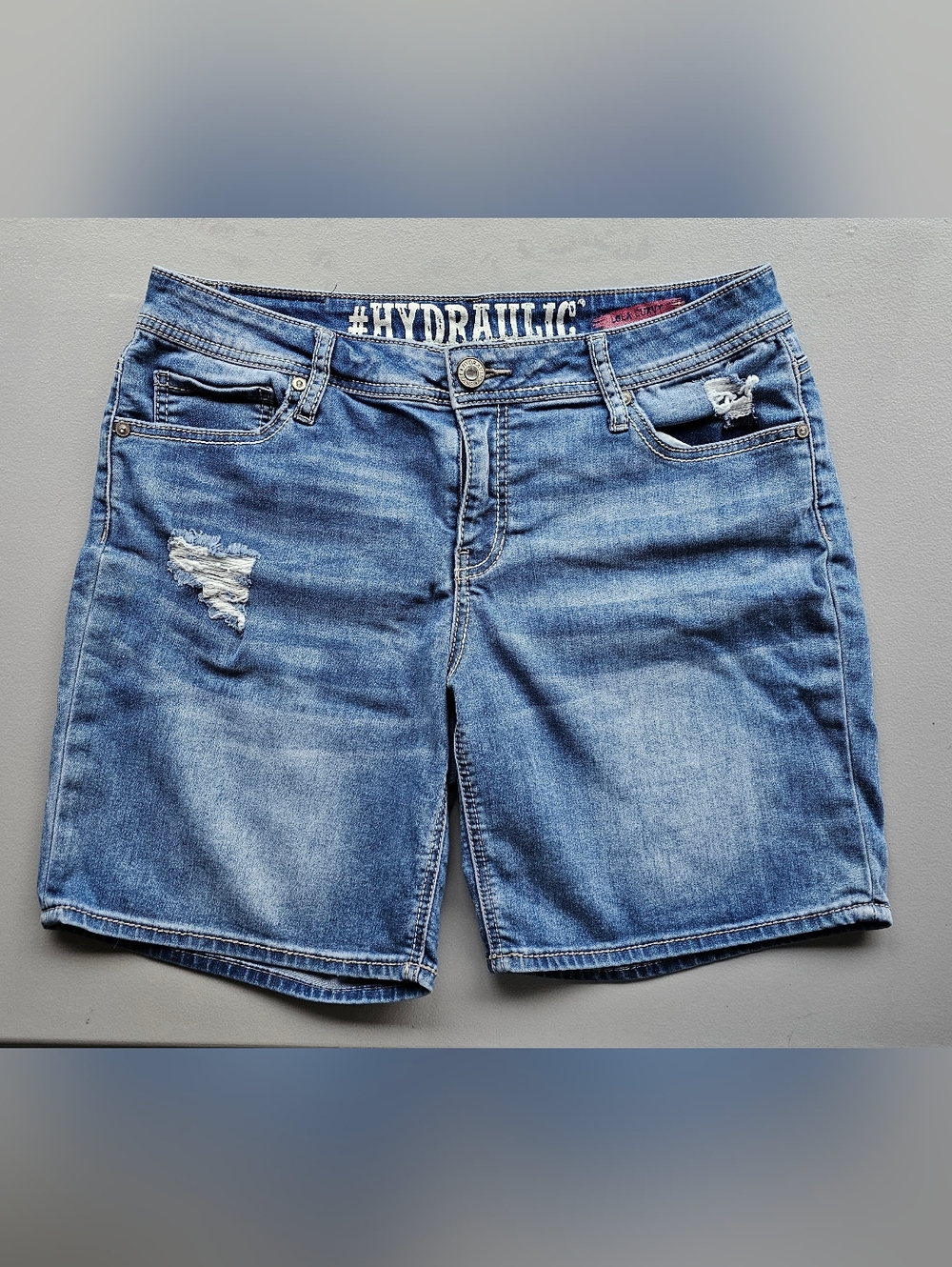 Hydraulic Women's Distressed Denim Jean Shorts